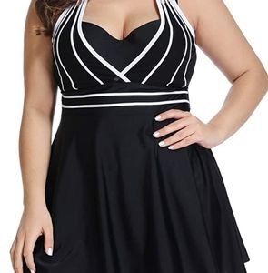 Halter Swim Dress with bottom